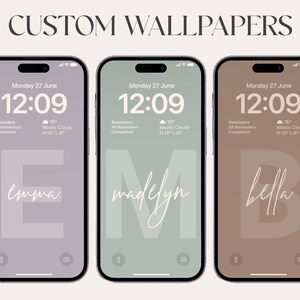 Custom Wallpaper, hohe Auflösung, iOS, Aesthetic Wallpaper, Digital Download, iphone 13 pro, Samsung, Personalisierung, beige Ästhetik