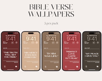 Bible Verse iPhone Wallpaper, Christian Affirmations (Digital Download)