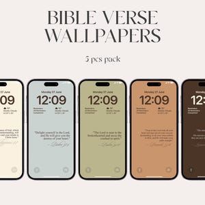 Achtergrond bijbelvers: christelijk iOS-vergrendelscherm (digitale download)