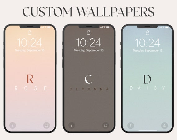 Personalized Wallpaper High Resolution Ios Aesthetic Etsy