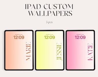 カスタム初期 iPad 壁紙、iOS ロック画面 (デジタルダウンロード)