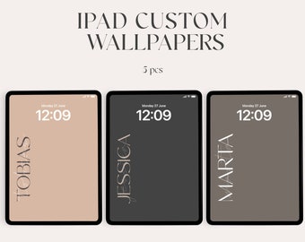 Fondo de pantalla inicial personalizado para iPad, pantalla de bloqueo de tableta (descarga digital)