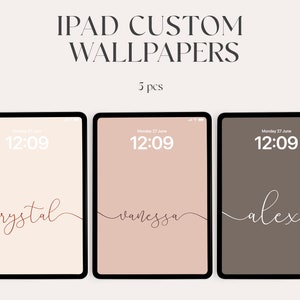 Custom ipad wallpaper, high resolution, iOS 16, Aesthetic Wallpaper, Digital Download, initial, tablet wallpaper, aesthetic, personalization