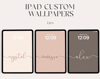 カスタム名iPad壁紙、iOS（デジタルダウンロード）