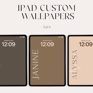 Custom ipad wallpaper, high resolution, iOS, Aesthetic Wallpaper, Digital Download, initials, tablet wallpaper, aesthetic, personalization