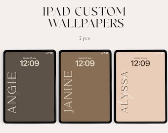 Fondo de pantalla personalizado con inicial para iPad (descarga digital)