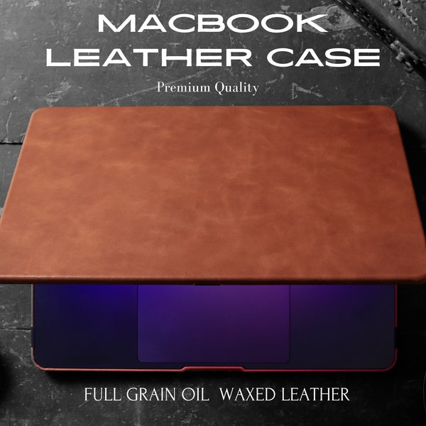 MacBook Air 13 M2 and M1 Leather Case, MB Pro 13 inch M2 Leather Hard Shell Case, MacBook Air 15 inch Leather Hard case, MacBook Pro 16