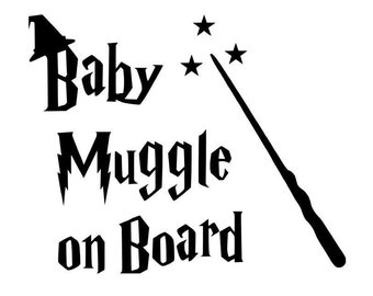 Baby Muggle on Board SVG