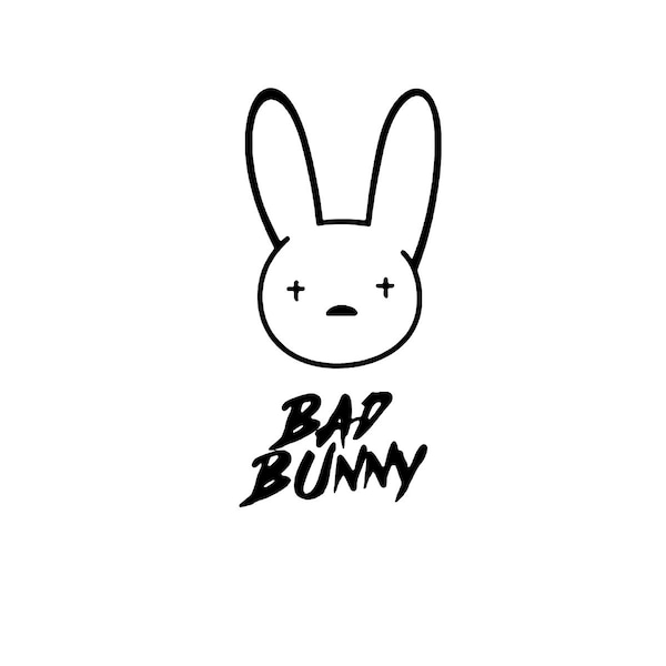 FREE SHIPPING Bad Bunny, Vinyl Decal for window, car, mirror, bumper, laptop, tumbler, phone