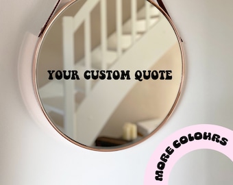 Custom Quote Mirror Decal: Personalized Affirmation Vinyl Sticker