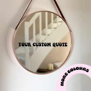 Calcomanía de espejo personalizada, regalos personalizados para el hogar, calcomanía personalizada, pegatina de espejo, afirmación positiva diaria, calcomanía de vinilo