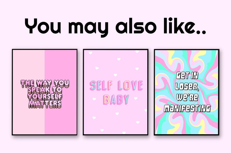 Set of 3 Wall Art Prints Pink Aesthetic Prints Y2K Room Etsy UK