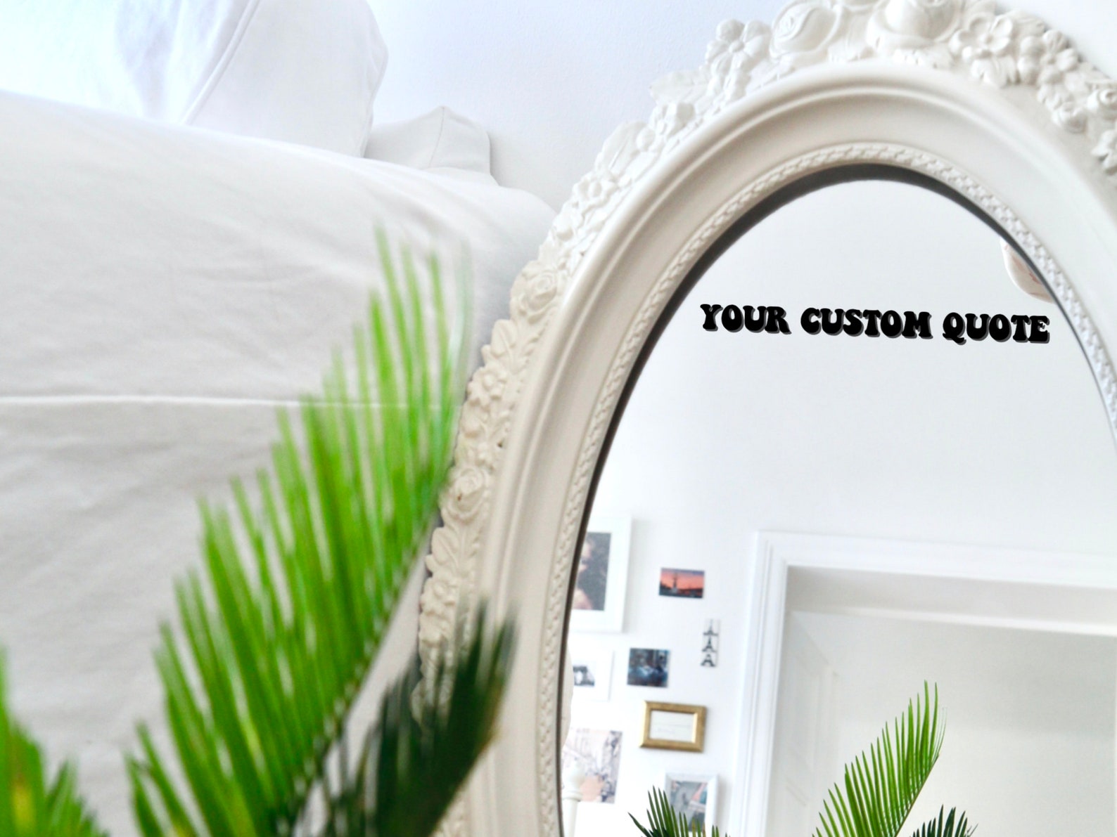 Custom Mirror Decal Personalised Vinyl Sticker Home Decor Etsy