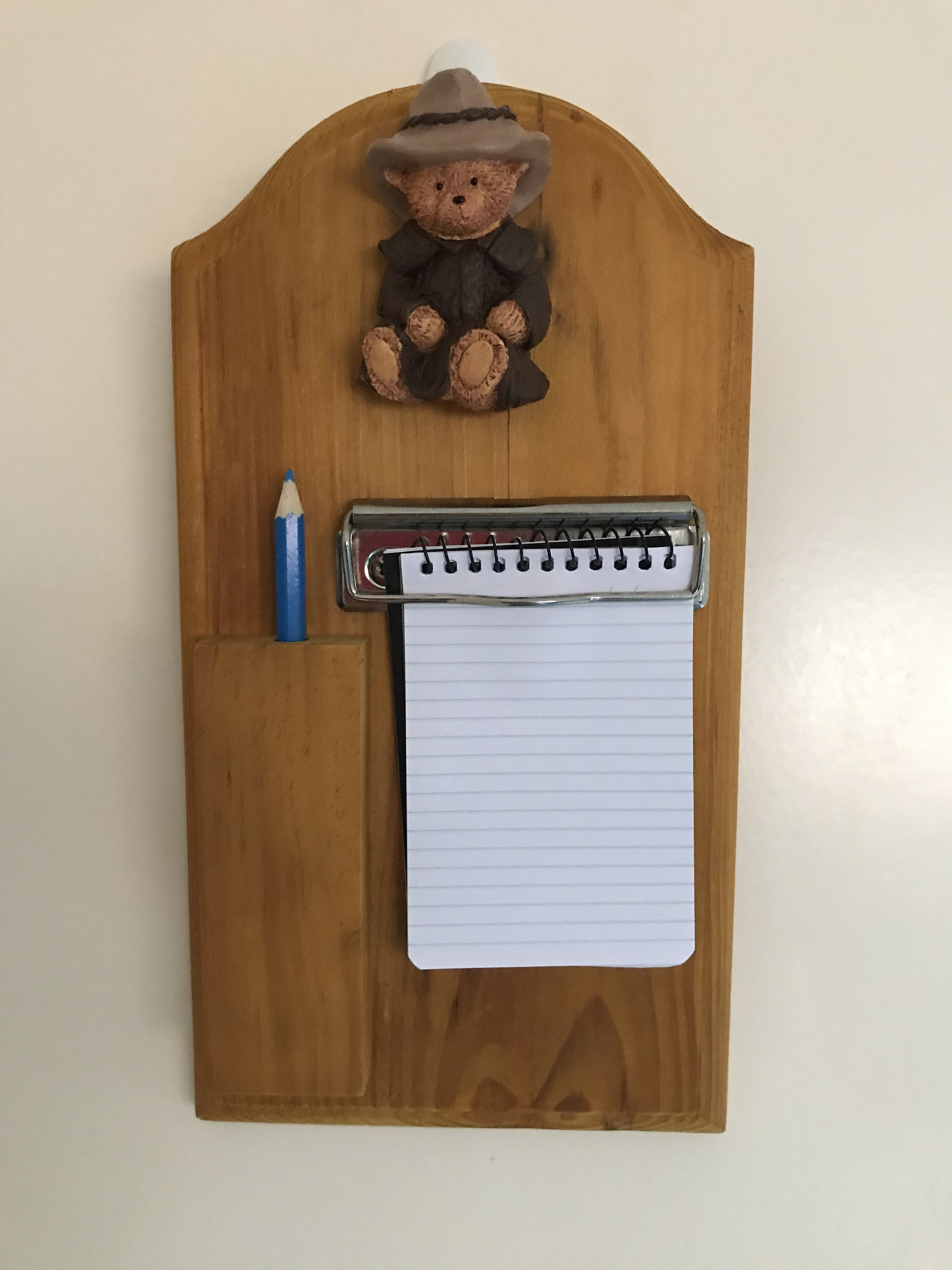 Wooden Clipboard with pencil holder Etsy