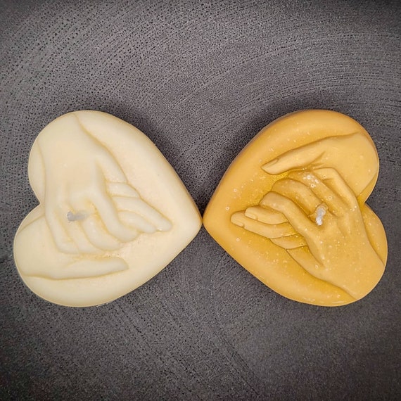 Heart Shaped Candle | Love Candle | Heart Candle | Holding Hands Candle | Valentines Day Gift Idea | Valentines Candle | Kerzen