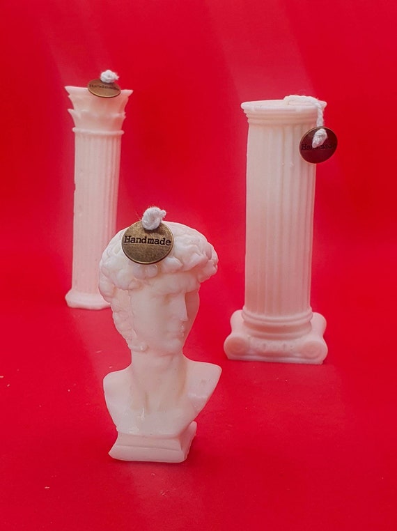 Column Candle | Candle Set | Aesthetic Candle | David Candle | Roman Pillar Candle | Architecture Candle | Sculptural Candle | Pillar Candle