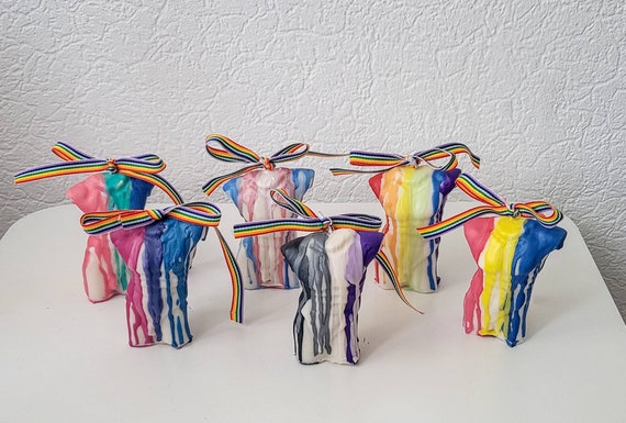 Pride Candle | Transgender Pride Flag |Gift | LGBTQ | Rainbow Candle | Pride Gift | Pansexual | Polysexual Flag | Asexual Flag |