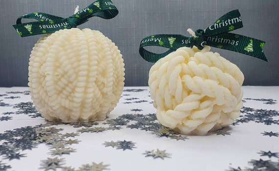 Yarn Ball Decorative Candle | Yarn Ball | Christmas Candle| Dekorative Kerze | Wollknäuel | Knitting Candle | Deco Candle | Geschenk Kerzen