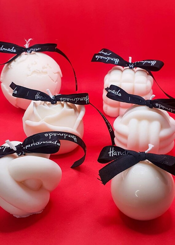 Aesthetic Candle | Dekorative Kerze | Decor Kerze | Candle Set | Ball Candle | Globe Candle | Knoten Kerze | Rose Candle | Flower Candle