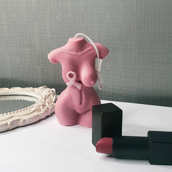 Breast Cancer Awareness Month | Plus Size Body Candle | Breast Cancer Surviver Candle | Body Positivity Candle | Breast Cancer Body Candle