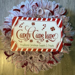 Candy Cane Lane Wreath