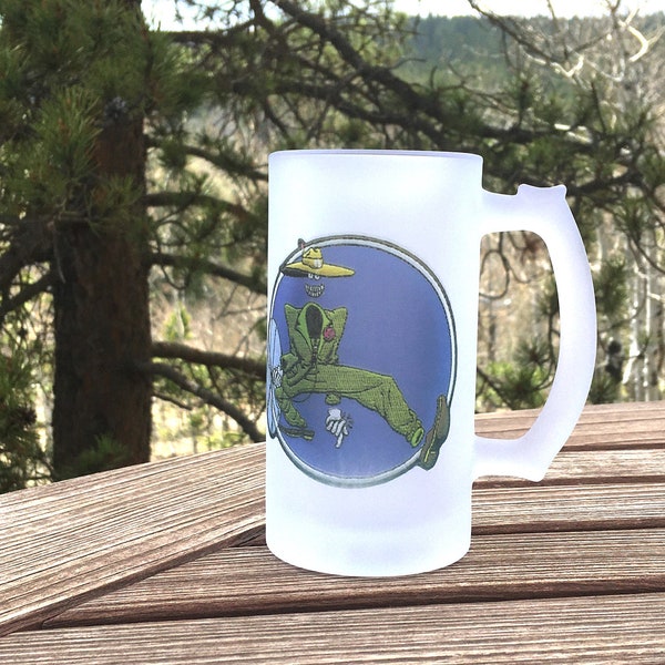 Grateful Dead Mug, Shakedown Street Frosted Beer Stein, 16oz, Gift box available