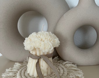 Bouquet of roses - flower bouquet - flowers - spring - handmade candle - love - flower bomb - gift - flower candle - Valentine's Day - decoration