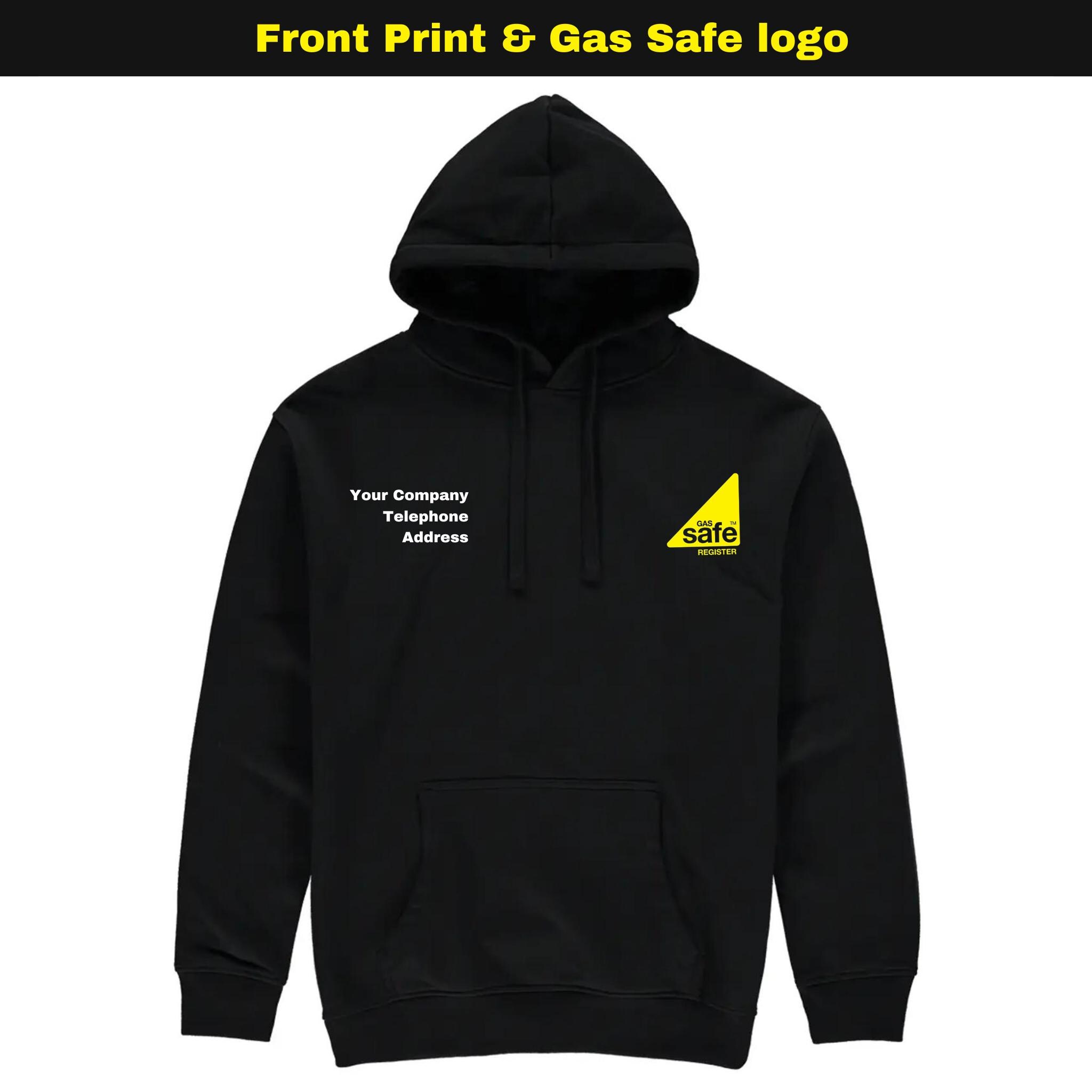 Embroidered Gas Safe Polo Shirt With Logo, Text and Flag