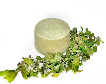 SHAMPOO BAR Rosmarino, Menta e Ortica | 2 in 1 per capelli e corpo | a base vegetale, delicato, vegano | fatto a mano in Germania | 60-70 g