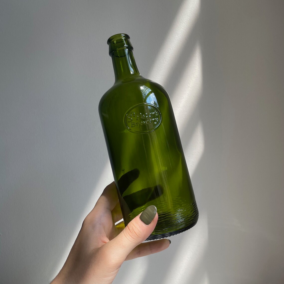 Vintage green glass St Peters Brewery bottle Etsy