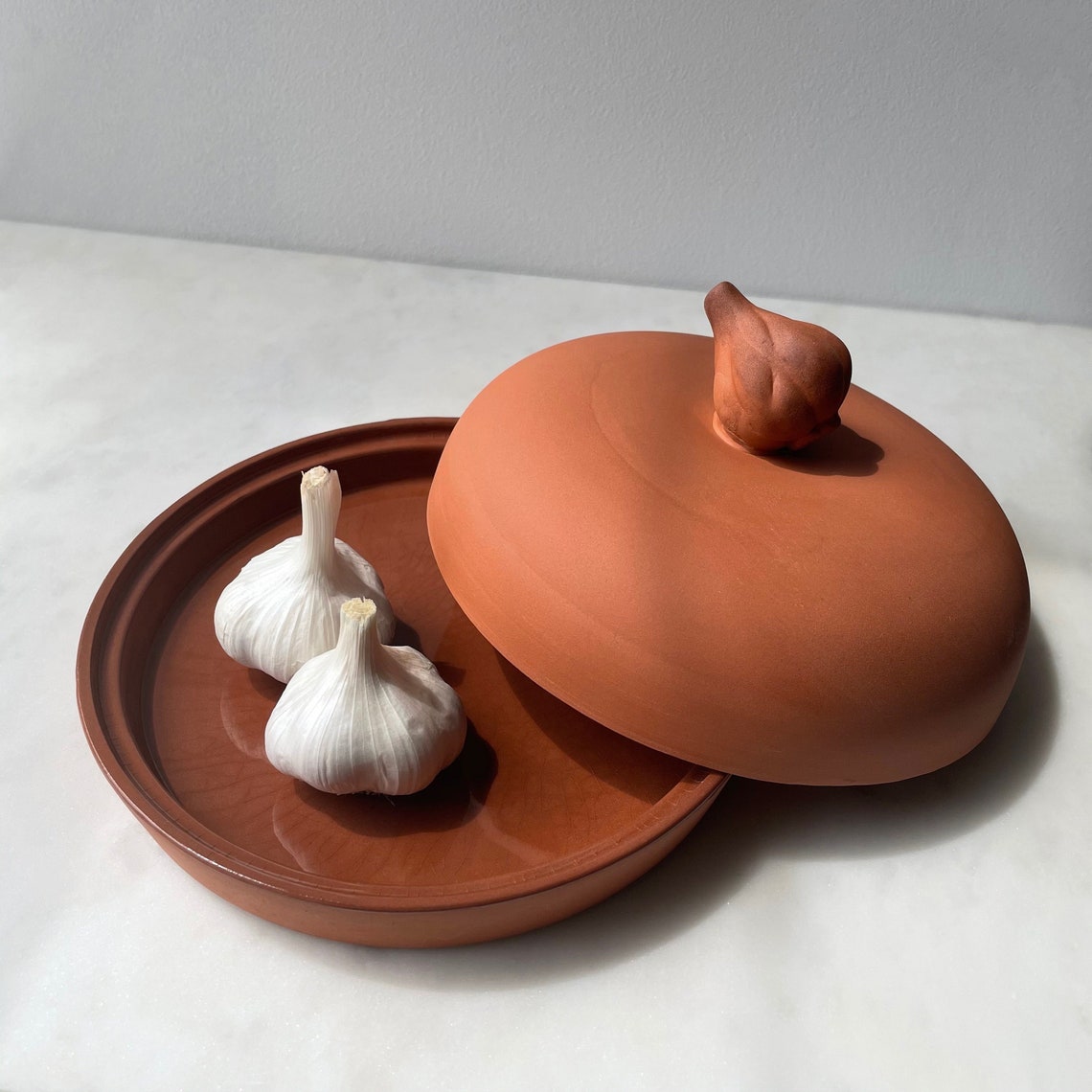 Vintage 1993 terra cotta garlic baker / roaster Etsy