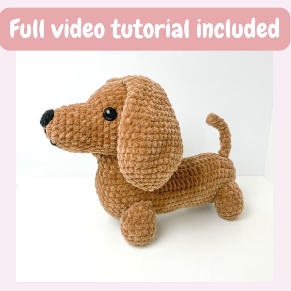 Patrón Perro Salchicha/Perro Salchicha a Crochet - Amigurumi PDF