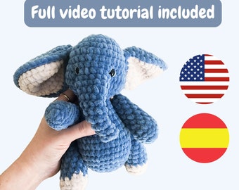 Wzór na szydełkowego słonia - Amigurumi PDF