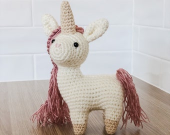 Rose Unicorn Crochet Amigurumi PDF Pattern