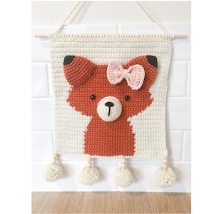 Crochet Fox Nursery Wall Hanging - PDF Pattern