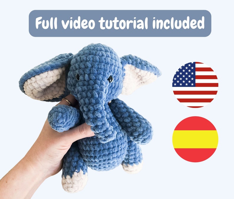 Crochet Elephant Pattern - Amigurumi PDF image 1