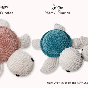 Crochet Turtle Pattern Bundle - Amigurumi PDF - 3 Sizes Small Large Jumbo image 5