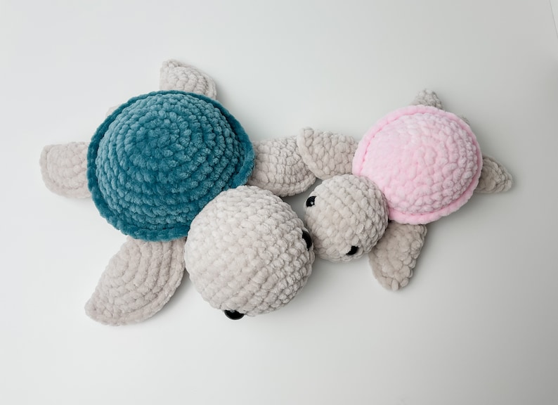 Crochet Turtle Pattern Bundle - Amigurumi PDF - 3 Sizes Small Large Jumbo image 4