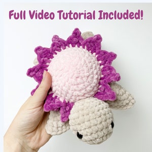 Crochet Sunflower Flower Turtle Pattern - Amigurumi PDF
