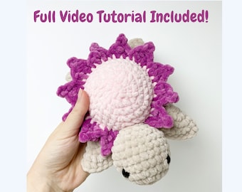 Crochet Sunflower Flower Turtle Pattern - Amigurumi PDF