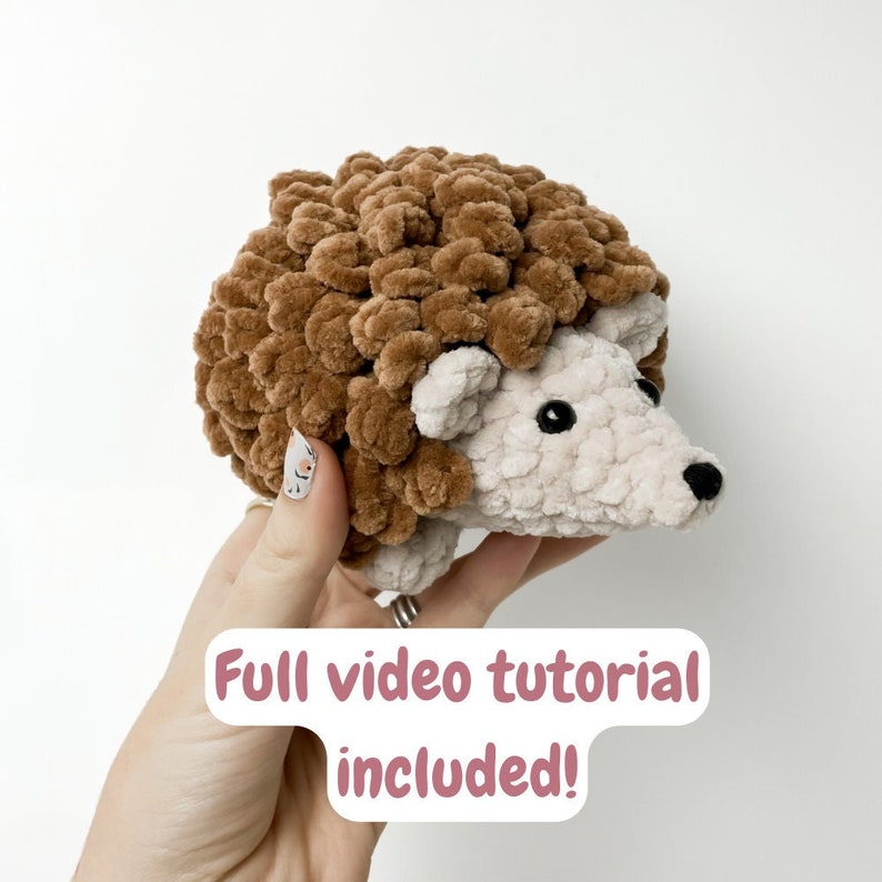Virkat igelkottmönster - Enkelt Amigurumi-djurmönster i PDF-format bild 1