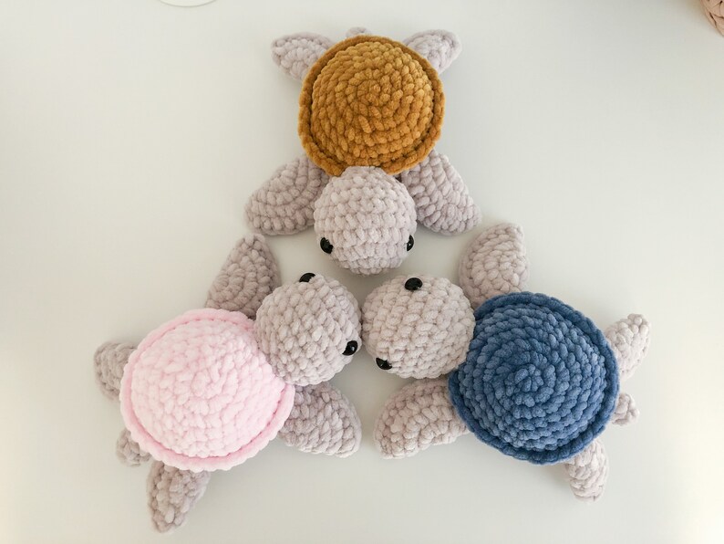 Crochet Turtle Pattern Bundle - Amigurumi PDF - 3 Sizes Small Large Jumbo image 6