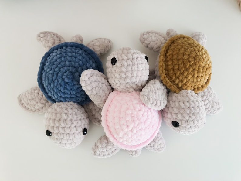 Crochet Turtle Pattern Bundle - Amigurumi PDF - 3 Sizes Small Large Jumbo image 10