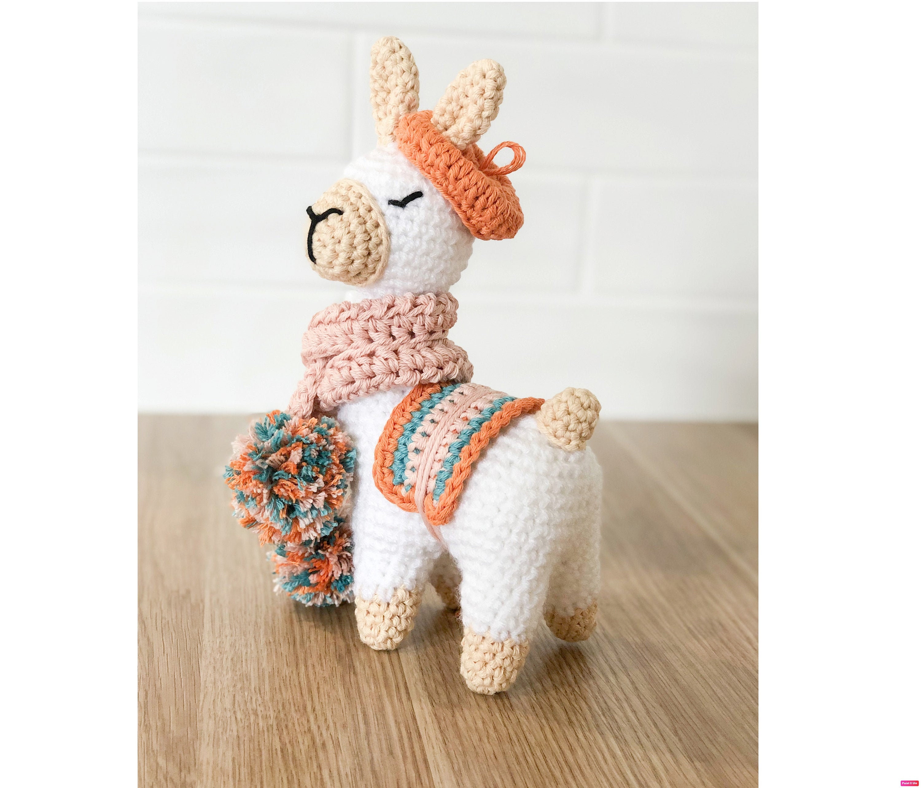 Folia 23913 Mini Lama Crochet Set, Approx. 9-11 cm, Colourful