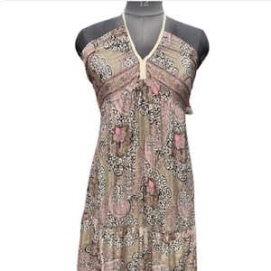 Brown dress , bohemian brown dress , hippie brown dress