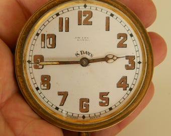 Vintage J.W. Benson militair zakhorloge – gemaakt in Londen, 8 dagen opwindtijd, 65 mm kast