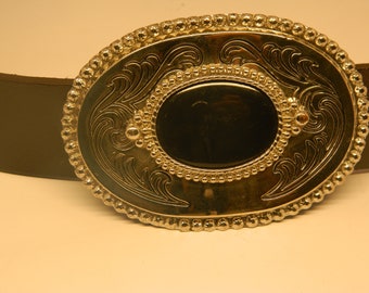 BELT BUCKLE   gemstone vintage 1970's