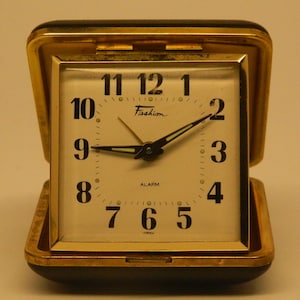 Unique Japanese Vintage Alarm Clock - Compact, Foldable & Working