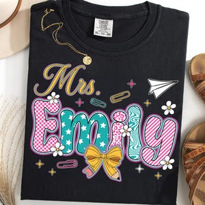 Personalized Teacher Name Png, Personalized Teacher, Back To School, First Day Of School, Instant Digital Download - PNG File