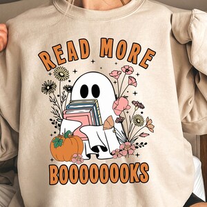 Read More Books Png, Cute Ghost Png, Pumpkin Png, Halloween Vibes Png, Instant Digital Download - PNG File